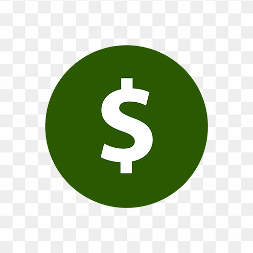 Dollar Green colour icon transparent png